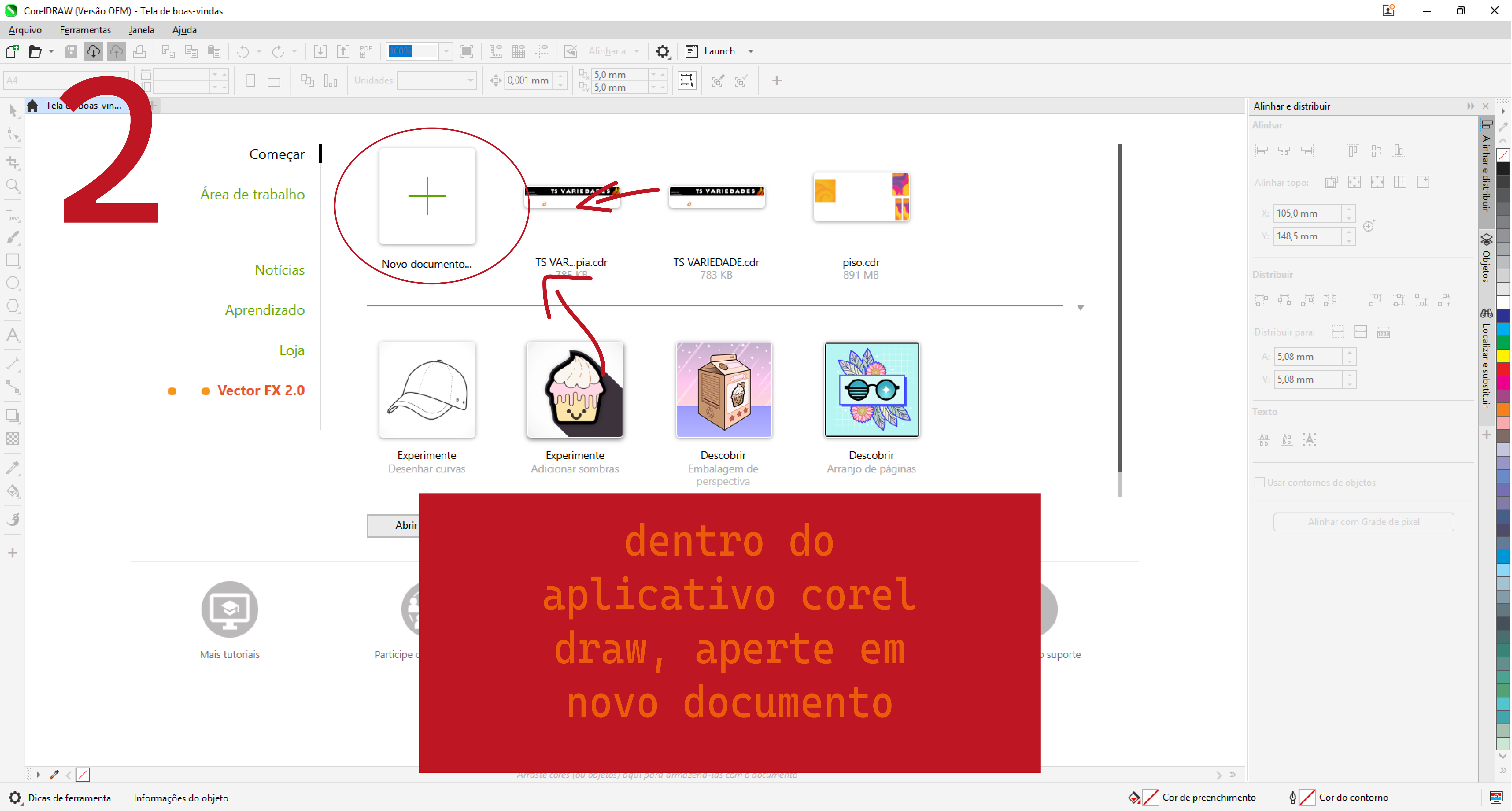 Passo 2: Verificar as medidas do arquivo